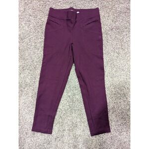 Betabrand Women's Sz SP Maroon Straight Leg Dress Pant Yoga Leggings Mid Rise